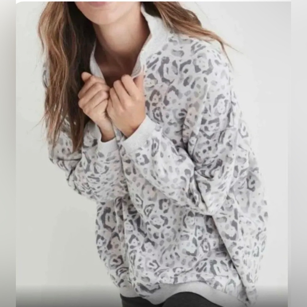 AERIE Good Vibes Oversized quarter zip sweatshirt